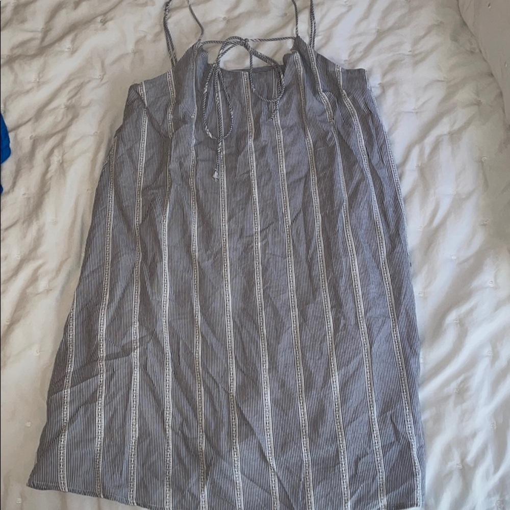 Fabrik blue and white tie dress